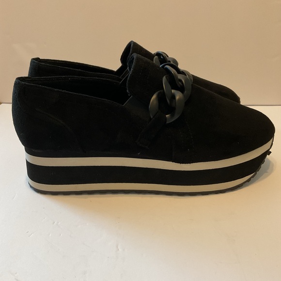 Pierre Dumas Paloma 1 Loafer 3” Platform Elevated Sneakers Black Suede size 10 - Picture 1 of 9